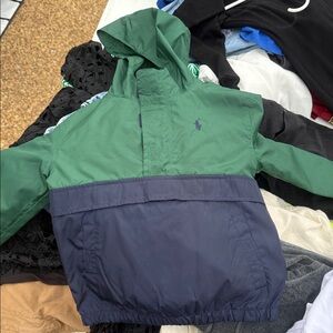 boys polo Ralph Lauren windbreaker blue and green jacket
